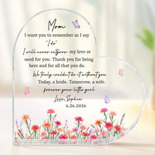 Load image into Gallery viewer, Personalized Heart Shaped Acrylic Plaque Custom Gift for Mom