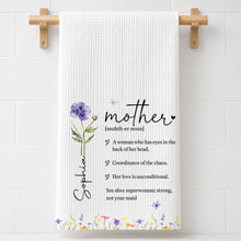 Load image into Gallery viewer, Personalized Floral Kitchen Towel Gift for Mom - Custom Decor