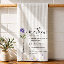 Load image into Gallery viewer, Personalized Floral Kitchen Towel Gift for Mom - Custom Decor