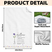 Load image into Gallery viewer, Personalized Floral Kitchen Towel Gift for Mom - Custom Decor