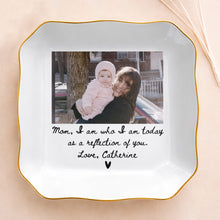 Load image into Gallery viewer, Personalized Lace Jewelry Dish Custom Name Gift for Mom