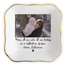 Load image into Gallery viewer, Personalized Lace Jewelry Dish Custom Name Gift for Mom