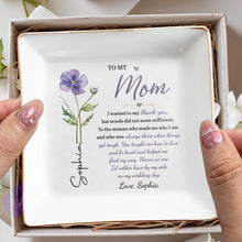 Load image into Gallery viewer, Personalized Jewelry Dish with Birth Month Flower for Mom