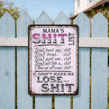 Load image into Gallery viewer, Personalized Metal Sign Funny Rules Gift for Mom Home Decor