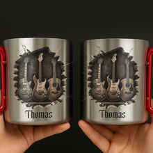 Load image into Gallery viewer, Personalized Carabiner Mug Custom Name Music Lover Gift