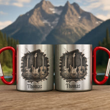 Load image into Gallery viewer, Personalized Carabiner Mug Custom Name Music Lover Gift