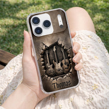 Load image into Gallery viewer, Personalized Clear Phone Case Custom Name Music Lover Gift
