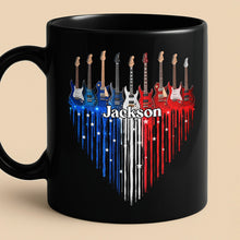 Load image into Gallery viewer, Personalized Black Mug for Music Lovers Custom Name Gift