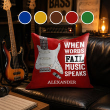 Load image into Gallery viewer, Personalized Bass Guitar Pillow Custom Gift for Music Lover