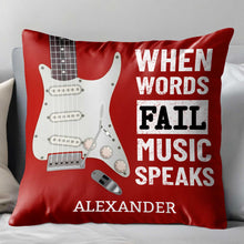 Load image into Gallery viewer, Personalized Bass Guitar Pillow Custom Gift for Music Lover