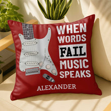 Load image into Gallery viewer, Personalized Bass Guitar Pillow Custom Gift for Music Lover