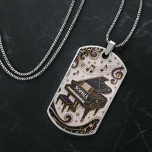 Load image into Gallery viewer, Personalized Dog Tag Necklace Custom Music Gift for Her