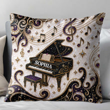 Load image into Gallery viewer, Personalized Grand Piano Theme Pillow Custom Music Gift