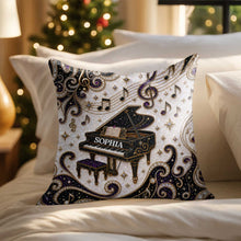 Load image into Gallery viewer, Personalized Grand Piano Theme Pillow Custom Music Gift