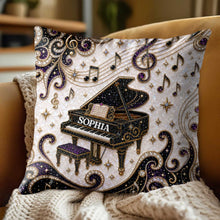 Load image into Gallery viewer, Personalized Grand Piano Theme Pillow Custom Music Gift