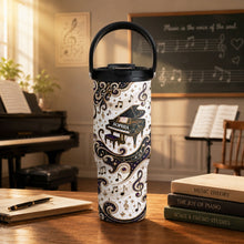 Load image into Gallery viewer, Personalized Music Themed 30oz Tumbler with Handle Gift for Music Lovers