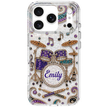 Load image into Gallery viewer, Personalized Clear Phone Case for Music Lovers Custom Name Gift