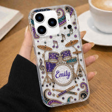 Load image into Gallery viewer, Personalized Clear Phone Case for Music Lovers Custom Name Gift