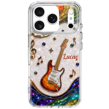 Load image into Gallery viewer, Personalized Clear Phone Case Custom Name Music Gift for Him
