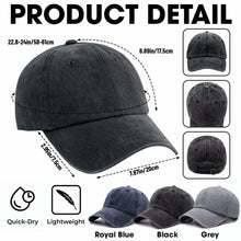 Load image into Gallery viewer, Personalized Washed Denim Cap Custom Music Gift for Him