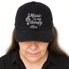 Load image into Gallery viewer, Personalized Washed Denim Cap Custom Music Gift for Him