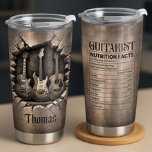 Load image into Gallery viewer, Personalized Stainless Steel Tumbler with Guitar Design Custom Gift for Dad