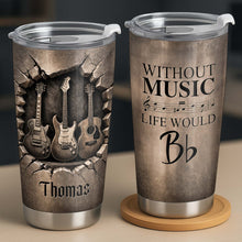 Load image into Gallery viewer, Personalized Music Tumbler Custom Name Gift for Dad 20oz 30oz