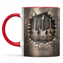 Load image into Gallery viewer, Personalized 3D Guitar Accent Mug Custom Gift for Music Lovers