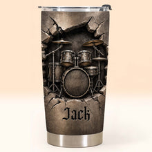Load image into Gallery viewer, Personalized Drum Kit Stainless Steel Tumbler Custom Gift for Drummer