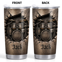 Load image into Gallery viewer, Personalized Drum Kit Stainless Steel Tumbler Custom Gift for Drummer