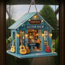 Load image into Gallery viewer, Personalized Wide Birch Wood Sign for Guitar Lovers - Custom Studio Decor