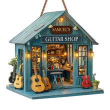 Load image into Gallery viewer, Personalized Wide Birch Wood Sign for Guitar Lovers - Custom Studio Decor