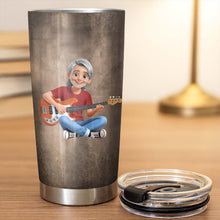 Load image into Gallery viewer, Personalized Acoustic & Electric Guitar Tumbler Custom Name 20oz Gift for Music Lovers