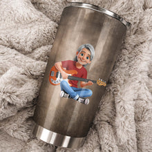 Load image into Gallery viewer, Personalized Acoustic & Electric Guitar Tumbler Custom Name 20oz Gift for Music Lovers
