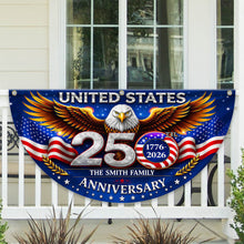 Load image into Gallery viewer, Personalized Family Name Eagle Flag Custom 250th Anniversary Gift