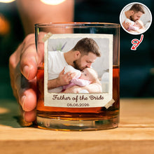 Load image into Gallery viewer, Personalized Photo Whiskey Glass Custom Gift for Dad