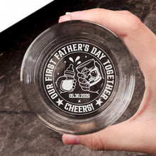 Load image into Gallery viewer, Customized Engraved Rock Glass Photo Gift for Dad Father's Day
