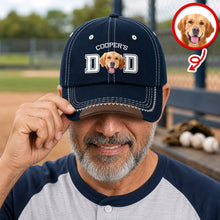 Load image into Gallery viewer, Personalized Dog Photo Baseball Cap Custom Gift for Pet Dad