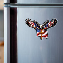 Load image into Gallery viewer, Personalized Acrylic Eagle Cross Magnet Christian Gift for Family
