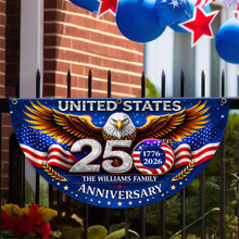 Load image into Gallery viewer, Personalized Family Name Eagle Flag Custom 250th Anniversary Gift