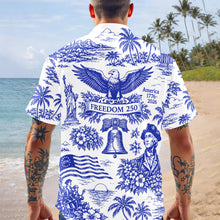 Load image into Gallery viewer, Personalized Hawaiian Shirt Custom Name 4th of July Gift for Dad