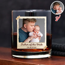 Load image into Gallery viewer, Personalized Photo Whiskey Glass Custom Gift for Dad
