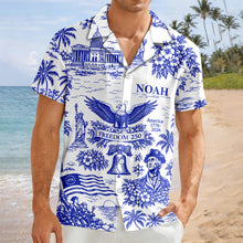 Load image into Gallery viewer, Personalized Hawaiian Shirt Custom Name 4th of July Gift for Dad