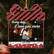 Load image into Gallery viewer, Personalized Acrylic Ornament Every Day I Love You More Gift for Couples Anniversary