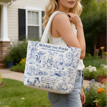 Load image into Gallery viewer, Personalized Winnie the Pooh 100th Anniversary Quilted Tote Bag Gift for Fans