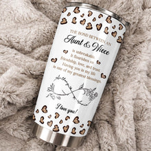 Load image into Gallery viewer, Personalized Infinity Flower Tumbler for Aunt Niece Gift 20oz
