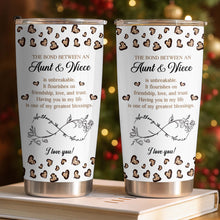 Load image into Gallery viewer, Personalized Infinity Flower Tumbler for Aunt Niece Gift 20oz