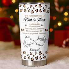 Load image into Gallery viewer, Personalized Infinity Flower Tumbler for Aunt Niece Gift 20oz
