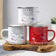 Load image into Gallery viewer, Personalized Enamel Mug Birth Month Flowers Gift for Niece