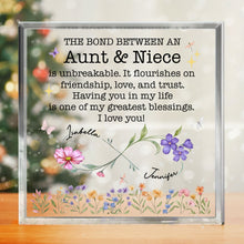 Load image into Gallery viewer, Personalized Acrylic Plaque with Birth Month Flowers for Niece
